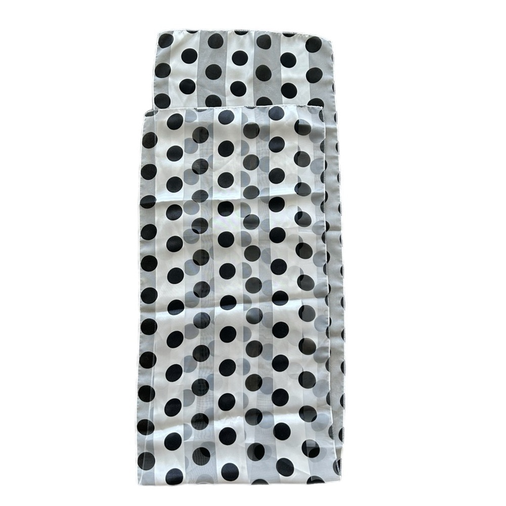 Polka Dot Black & White Scarf
